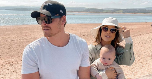 Made in Chelsea star Louise Thompson enjoys Devon holiday with fiancé and baby son