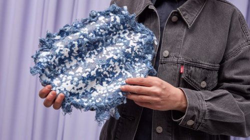Designers invent new materials made from old jeans for an exhibition at Levi's London concept store