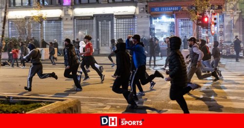 Le calme de retour à Bruxelles après la qualification du Maroc: arrestations après des jets de pierres, la police a utilisé un canon à eau