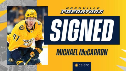 Predators Sign Michael McCarron to Two-Year, $1.8 Million Contract
