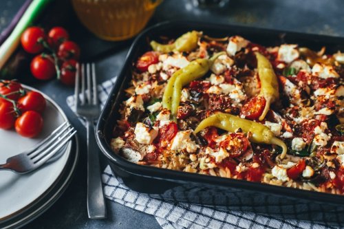 Schneller Griechischer Feta-Nudel-Auflauf | #fixaufdemtisch