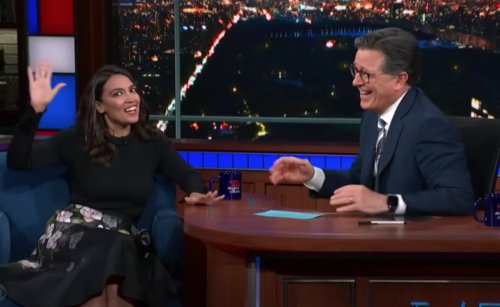 Watch Alexandria Ocasio-Cortez Squirm When Stephen Colbert Asks If She Was Considering Running For President In 2024