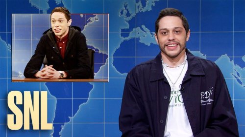 Pete Davidson (And His New Mustache) Join Weekend Update To Say Goodbye To 'Saturday Night Live' On His Final Episode