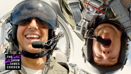 Tom Cruise Strapped James Corden To The Back Of A Fighter Jet And Took Him Right Into The Danger Zone