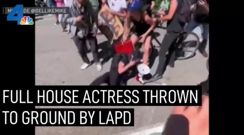 Jodie Sweetin Was Recorded Getting Shoved To The Ground By A Los Angeles Police Officer During An Abortion Rights Protest