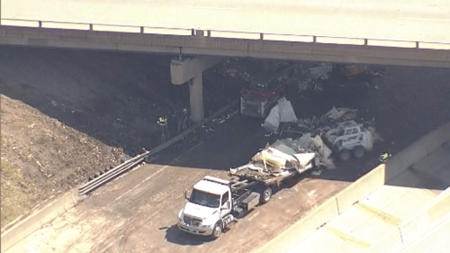 Morning Traffic Scrambled As Texas Truck Crash Spills 35,000 Pounds Of Eggs
