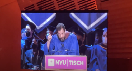 Adam Sandler Offers A Dose Of Reality To The Parents Of NYU's Tisch Graduates In Hilarious Commencement Speech