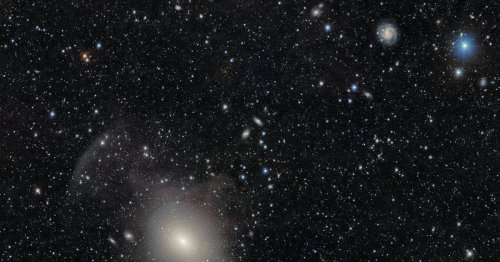 A galaxy with layers like an onion shines in Dark Energy Camera image