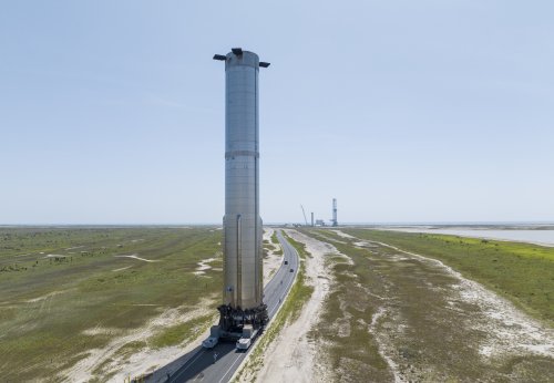 SpaceX rolls Super Heavy booster to launchpad for key test