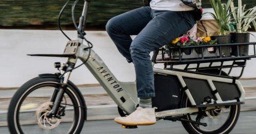 The Aventon Abound cargo ebike is perfect for grocery trips, hauling gear, and more