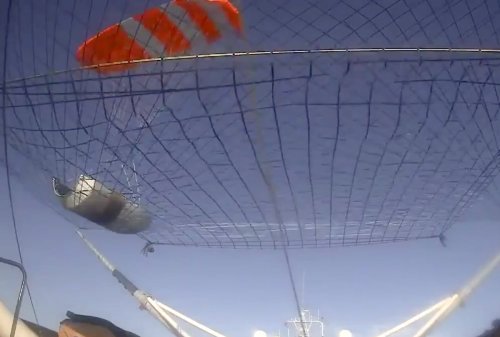 Watch SpaceX catch both rocket fairing halves in huge nets for first time