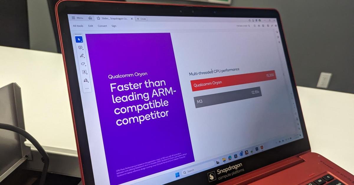 Qualcomm claims new chips are 21% faster than Apple’s M3