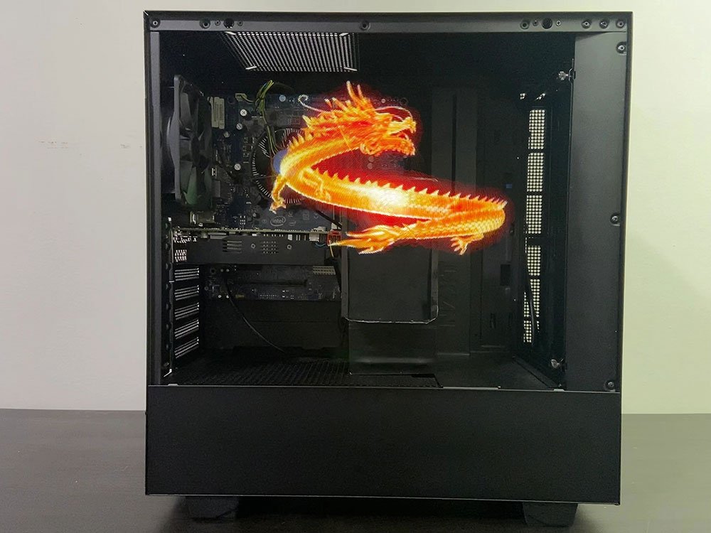 This PC case emits animated holograms from both the side and top
