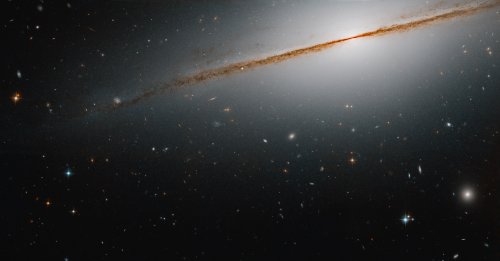 Hubble captures one of a pair of hat-shaped galaxies, the Little Sombrero