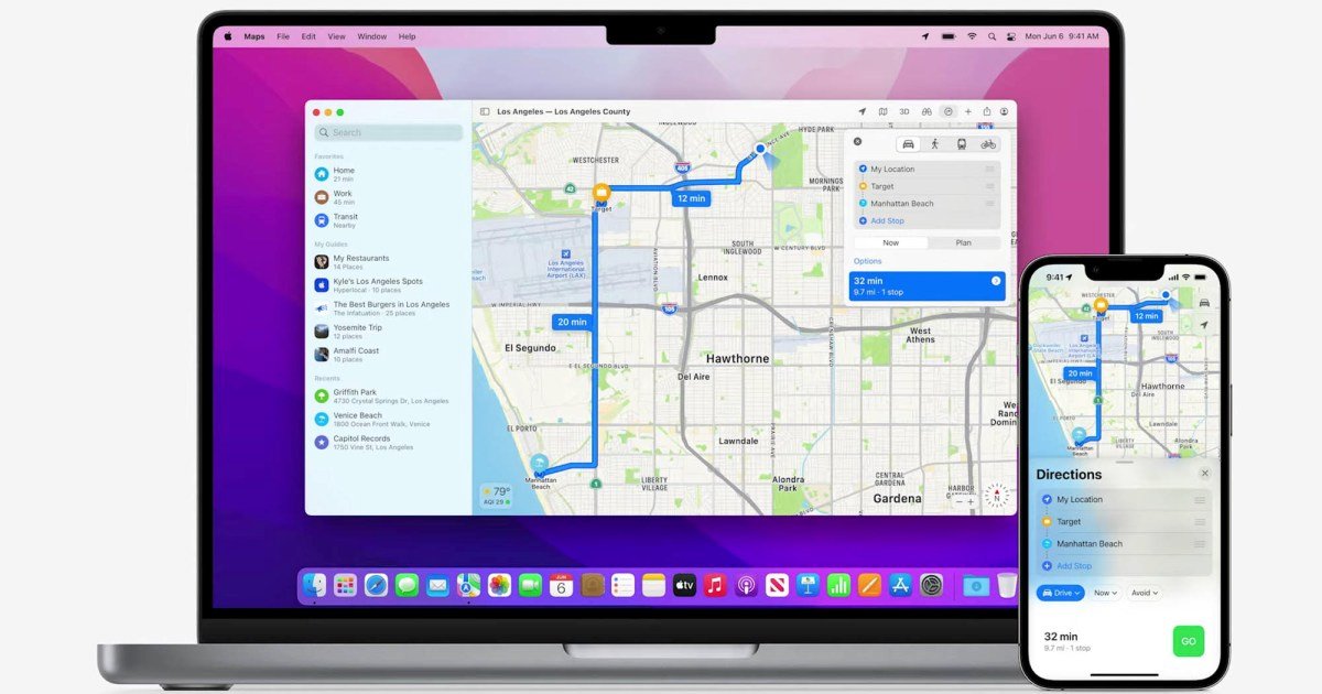 Apple Maps enhances road trips with multistop routing, transit fares