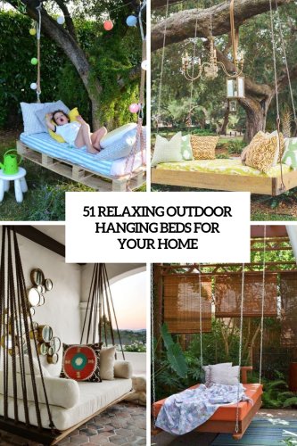 51 Relaxing Outdoor Hanging Beds For Your Home