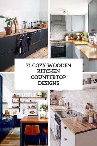 71 Cozy Wooden Kitchen Countertop Designs