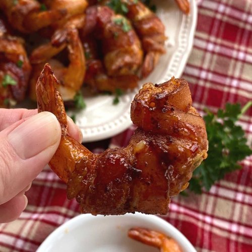 Stuffed Bacon-Wrapped Shrimp with Cream Cheese