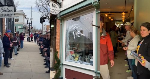 Hallmark Channel IRL: 300 Townspeople Help Move Local Bookstore One Book at a Time