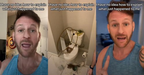 “The Holy Spirit” — Voice Tells Man to Leave Bathroom. He Does, and Then There’s a Loud Crash