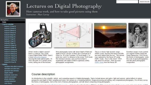 Stanford Professor puts his entire digital photography course online for free