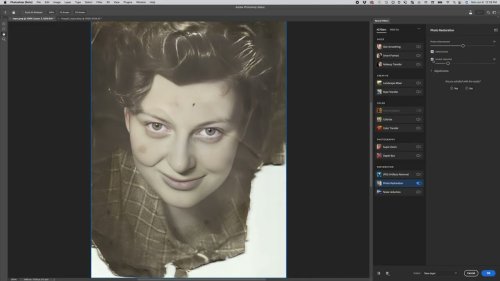 New Photoshop update will restore an old photo in a single click