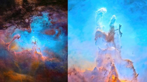 Photographer captures iconic "Pillars of Creation" from his own backyard