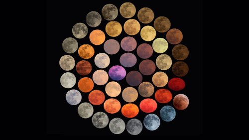 This stunning composite shows all colors of our Moon