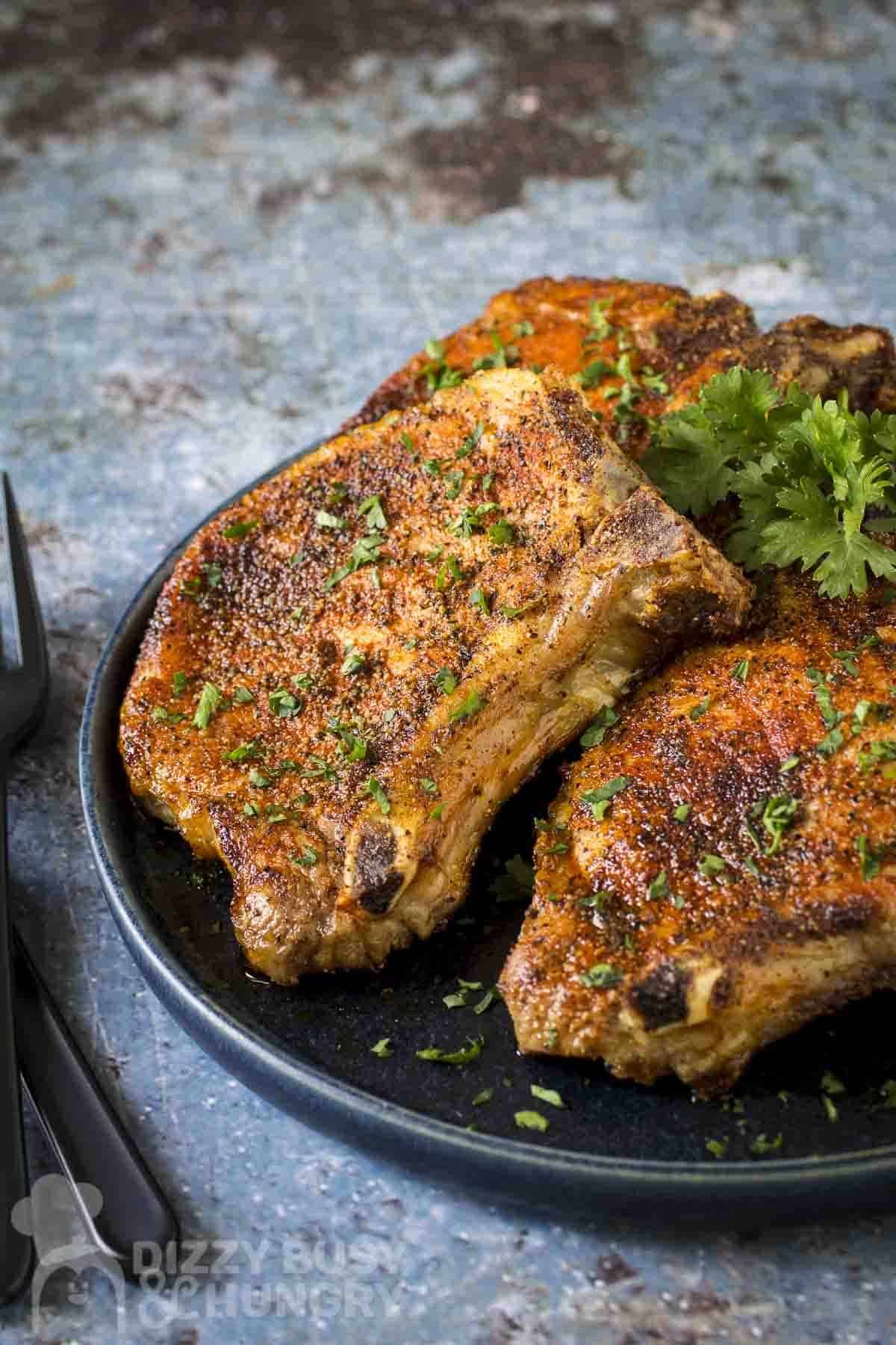 Juicy Air Fryer Bone-In Pork Chops