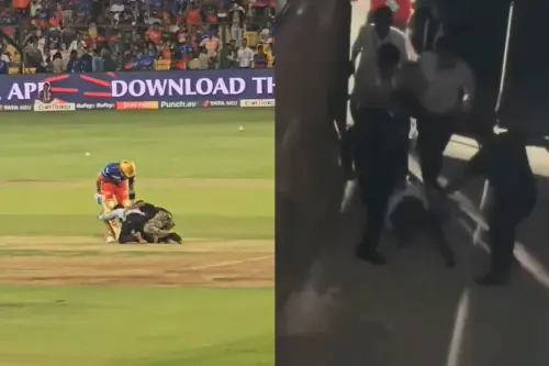 Viral Video: Shocking! Was Fan Who Touched Virat Kohli’s Feet During IPL 2024 Match Physically Assaulted? Here’s the Truth!
