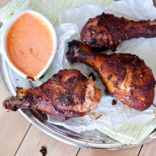 Baked Brown Sugar Chicken Wings With Roasted Red Pepper Cream Sauce - Domestic Fits