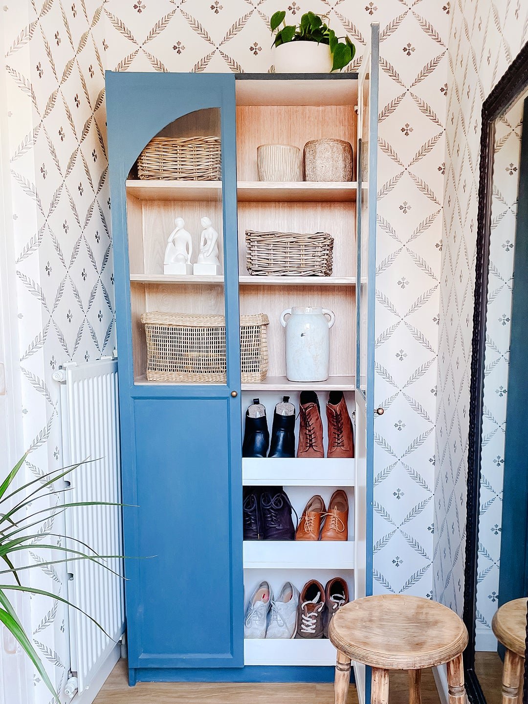 A $45 Hack Turned This IKEA Billy Bookcase Into Family-Friendly Shoe Storage