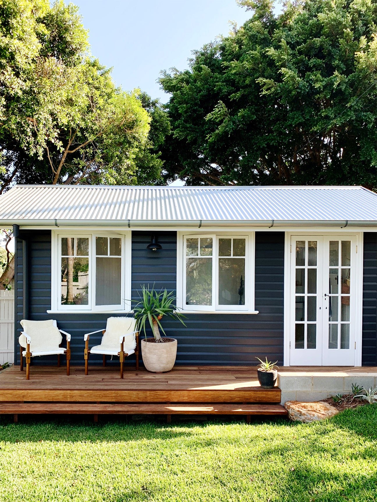 Courtney Adamo Made a Backyard Shed the Hardest-Working Space in Her Home