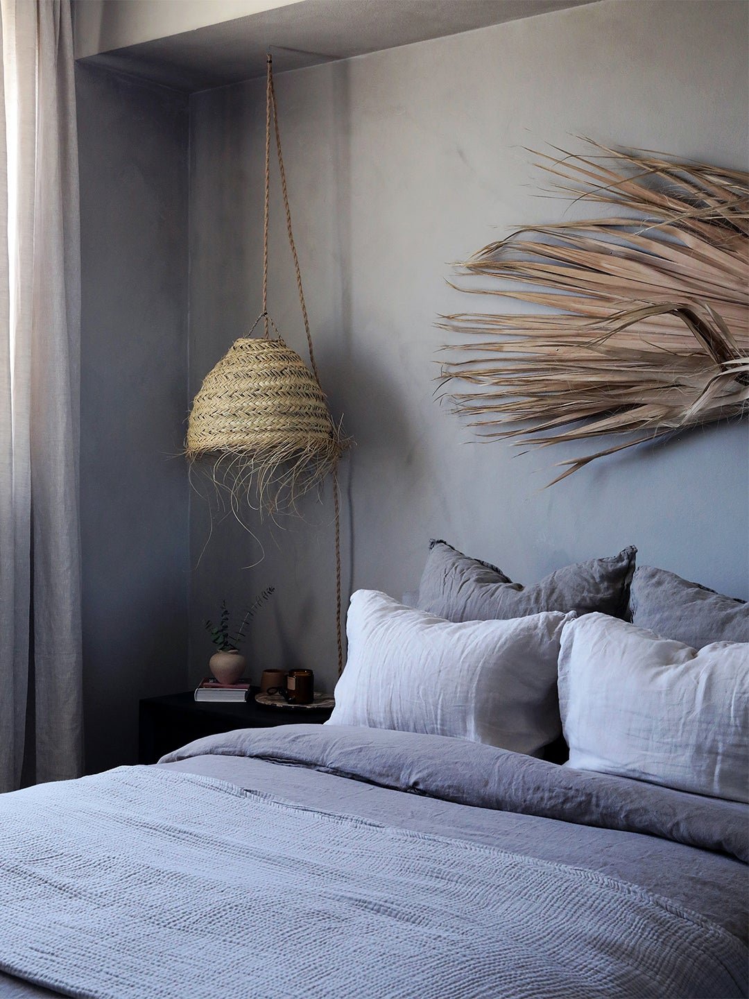 When This Designer Wants to Go on Vacation, She Just Walks Into Her Limewashed Bedroom