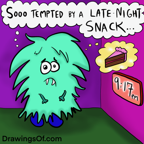 How to Stop Snacking at Night: An Easy Trick That Works - Drawings Of...