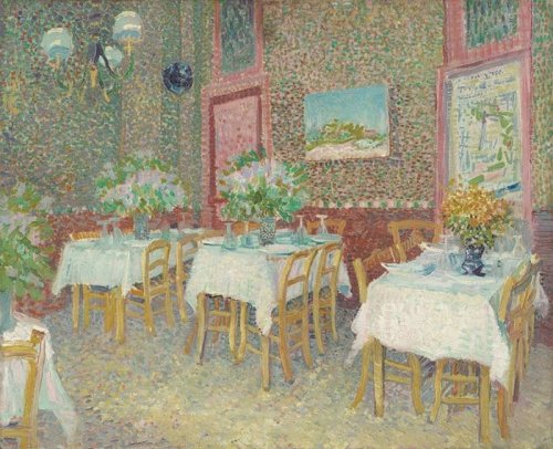 A Closer Look at Interior of a Restaurant by Vincent van Gogh
