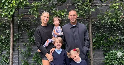Vogue Williams' youngest son Otto bit husband Spencer Matthews in the crotch