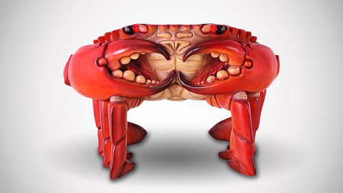 Giant Red King Crab Sculptural Chair