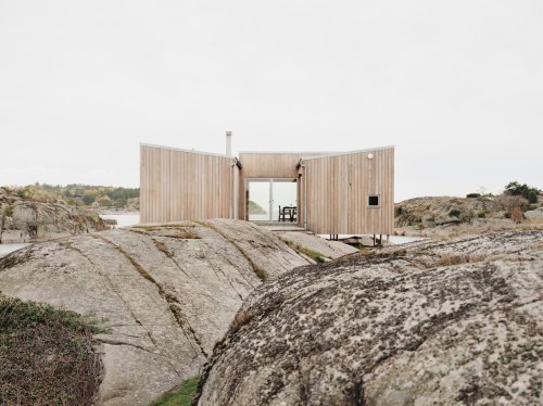 A Tiny Timber Cabin Touches Down on a Private Island in Norway