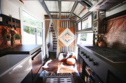 A California Couple Customize Their Tiny Home With Multi-Layered Interiors