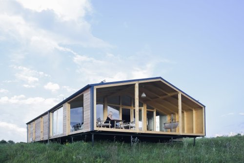 Articles about prefab home can be built day generates twice energy it uses on Dwell.com