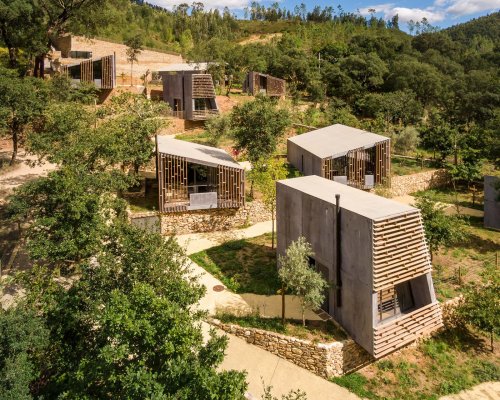 11 Tiny Prefab Cabins Pop Up in the Woods of Portugal