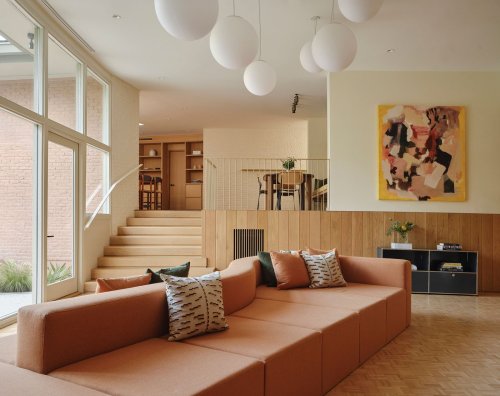 Before & After: How an Ugly Den Became an Enviable Sunken Living Room in a Family’s Texas Midcentury