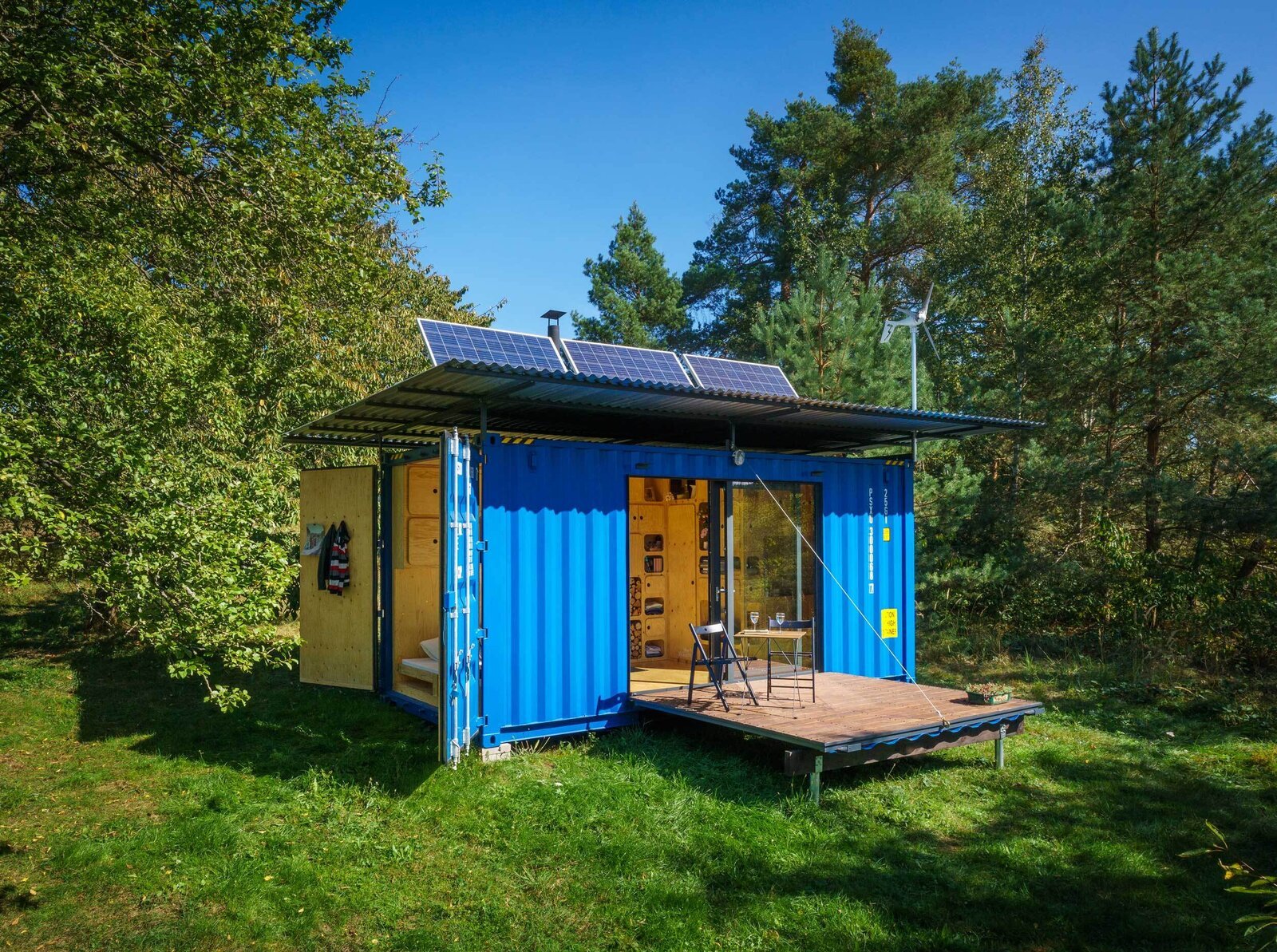 Gaia Off-Grid Shipping Container House by Pin-Up Houses