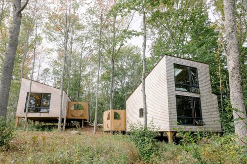 Three Magical Tiny Cabins Take Root in a Maine Forest