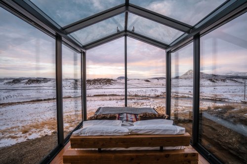 Photo 9 of 17 in This Tiny Glass Cabin in Remote Iceland Takes…