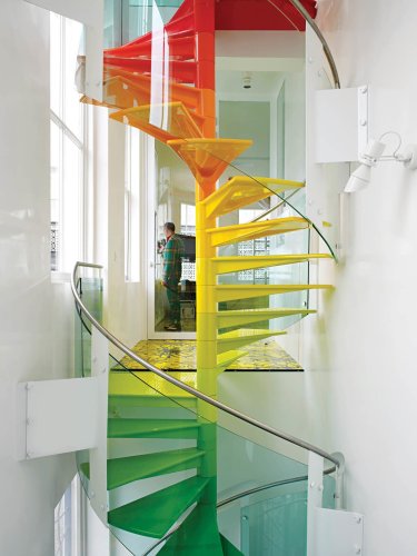 A Rainbow Staircase in a London Home