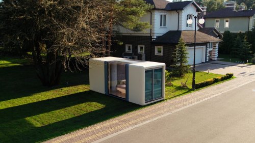 Photo 1 of 10 in This Futuristic Prefab Tiny Home Is Now Available…