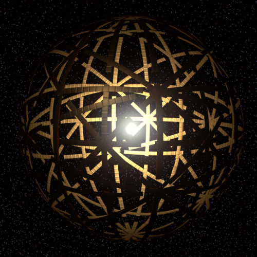 A Dyson sphere harvests the energy of stars