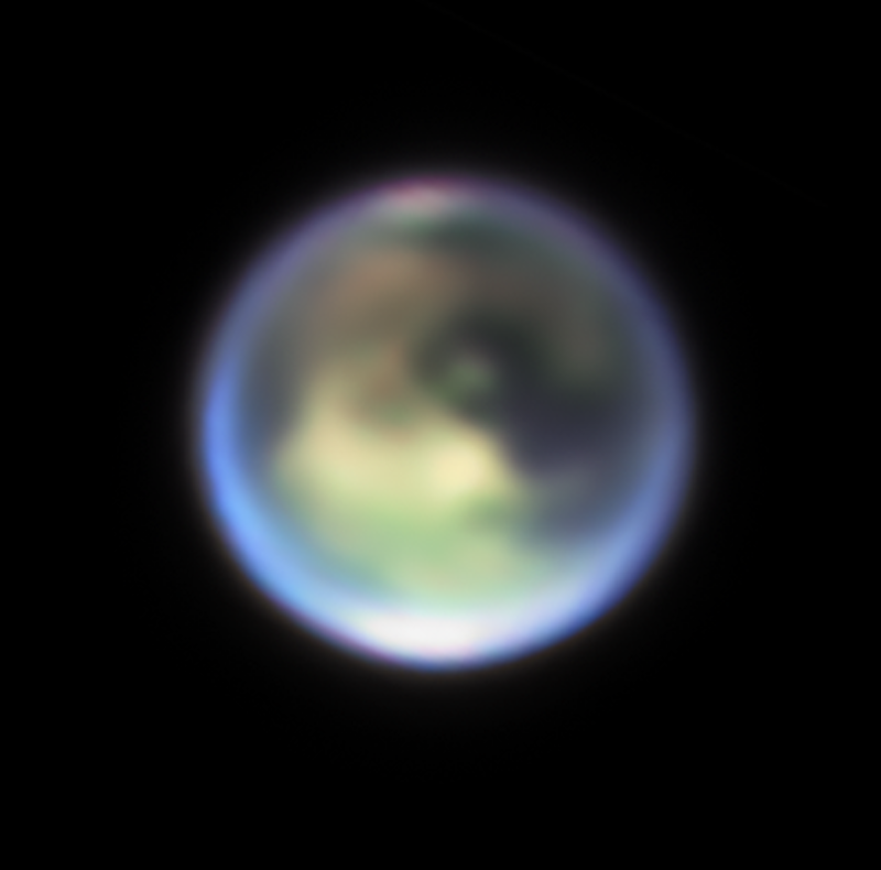 Frigid Titan has soaring, bubbling clouds with unusual rains